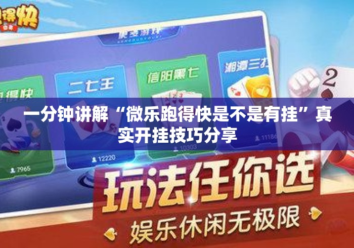 一分钟讲解“微乐跑得快是不是有挂	”真实开挂技巧分享