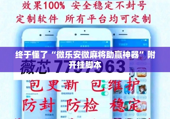 终于懂了“微乐安微麻将助赢神器”附开挂脚本