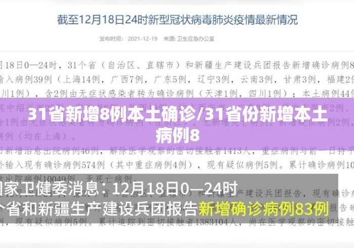 31省新增8例本土确诊/31省份新增本土病例8