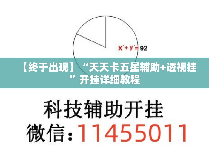 【终于出现】“天天卡五星辅助+透视挂	”开挂详细教程