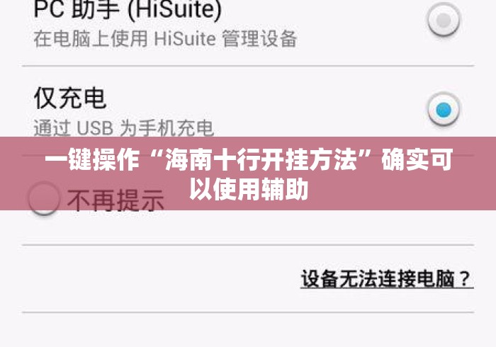 一键操作“海南十行开挂方法”确实可以使用辅助
