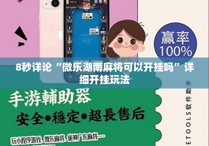 8秒详论“微乐湖南麻将可以开挂吗	”详细开挂玩法