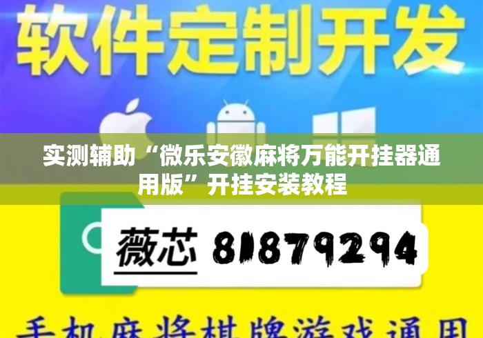 实测辅助“微乐安徽麻将万能开挂器通用版”开挂安装教程