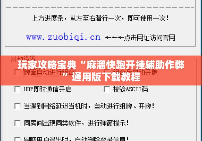 玩家攻略宝典“麻溜快跑开挂辅助作弊”通用版下载教程