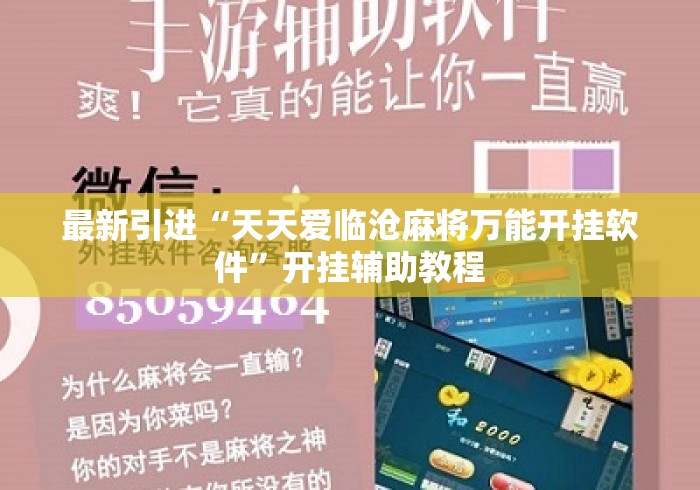 最新引进“天天爱临沧麻将万能开挂软件	”开挂辅助教程