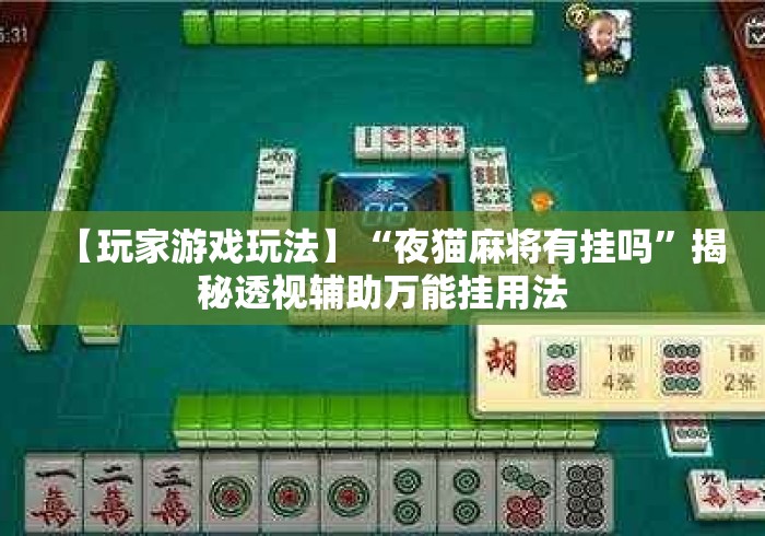 【玩家游戏玩法】“夜猫麻将有挂吗”揭秘透视辅助万能挂用法