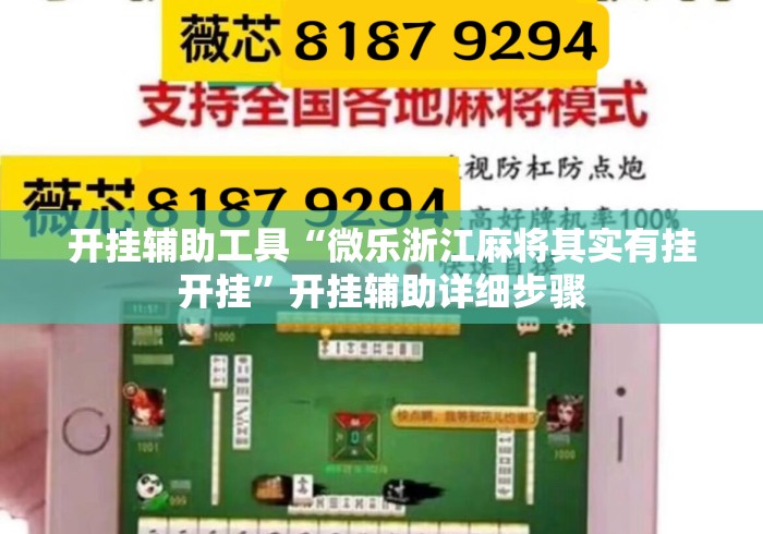 开挂辅助工具“微乐浙江麻将其实有挂开挂”开挂辅助详细步骤
