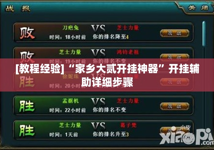 [教程经验]“家乡大贰开挂神器”开挂辅助详细步骤