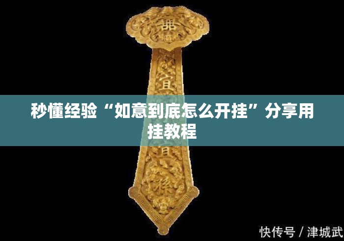 秒懂经验“如意到底怎么开挂	”分享用挂教程