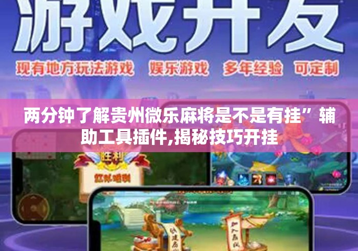 两分钟了解贵州微乐麻将是不是有挂”辅助工具插件,揭秘技巧开挂