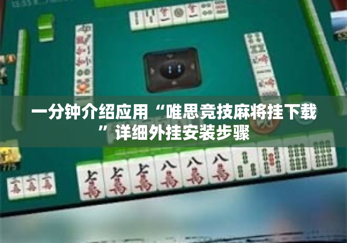 一分钟介绍应用“唯思竞技麻将挂下载”详细外挂安装步骤