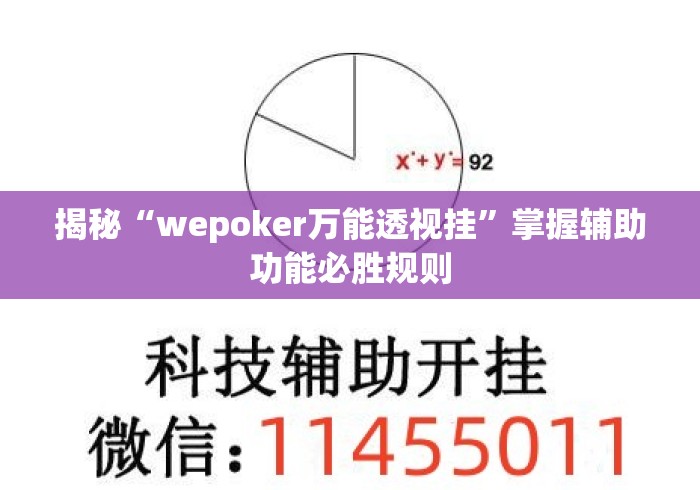 揭秘“wepoker万能透视挂	”掌握辅助功能必胜规则