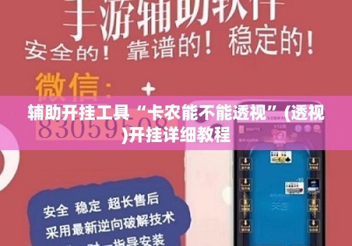 辅助开挂工具“卡农能不能透视	”(透视)开挂详细教程