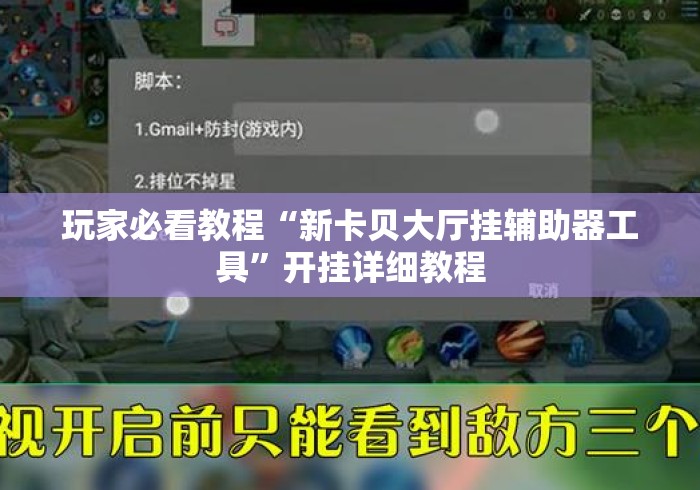玩家必看教程“新卡贝大厅挂辅助器工具”开挂详细教程