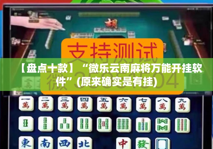 【盘点十款】“微乐云南麻将万能开挂软件”(原来确实是有挂)