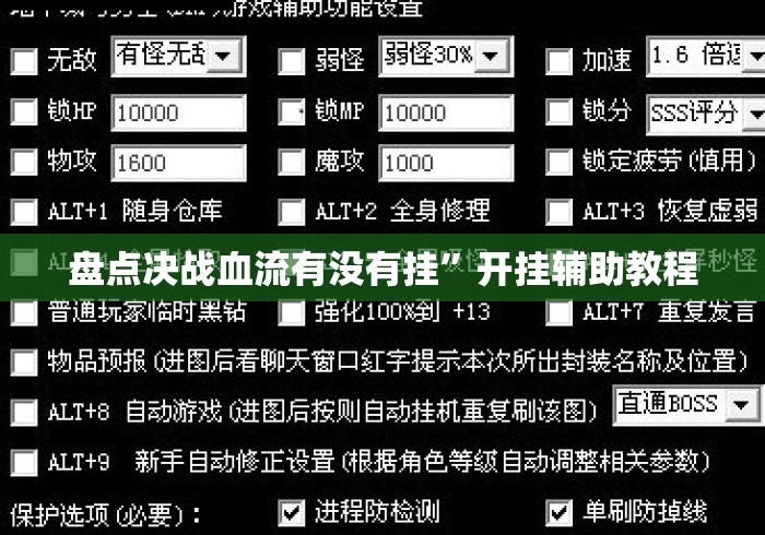 盘点决战血流有没有挂”开挂辅助教程
