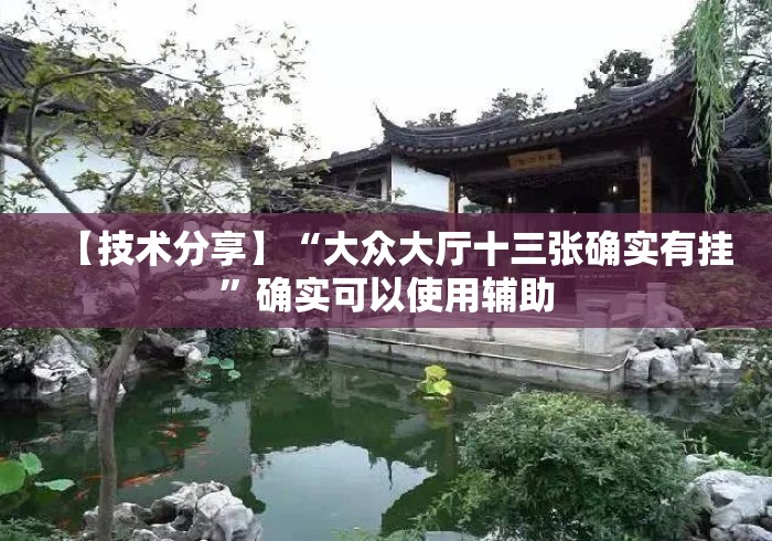 【技术分享】“大众大厅十三张确实有挂	”确实可以使用辅助