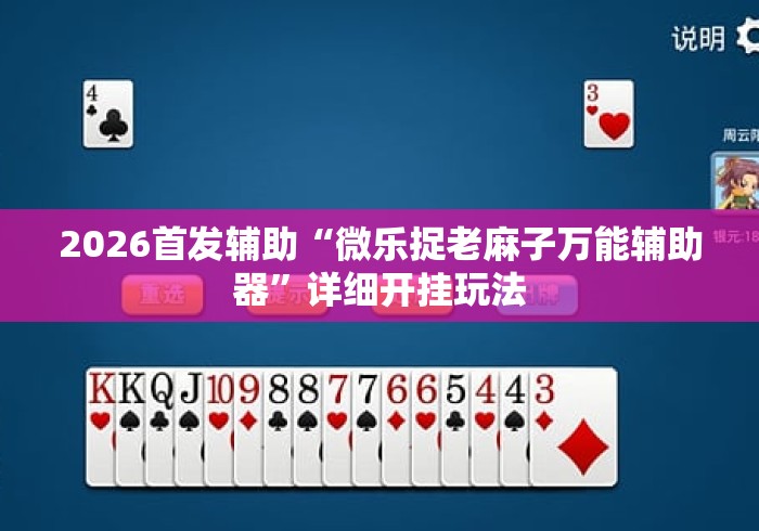 2026首发辅助“微乐捉老麻子万能辅助器	”详细开挂玩法