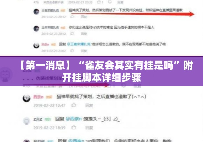 【第一消息】“雀友会其实有挂是吗”附开挂脚本详细步骤