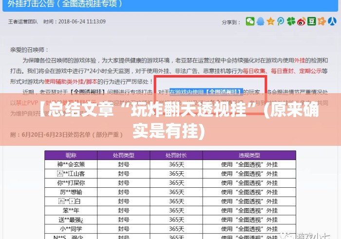 【总结文章“玩炸翻天透视挂”(原来确实是有挂) 