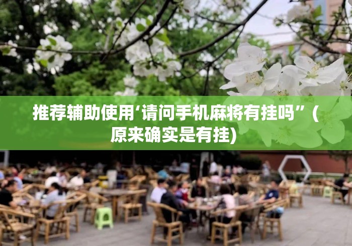 推荐辅助使用‘请问手机麻将有挂吗”(原来确实是有挂) 