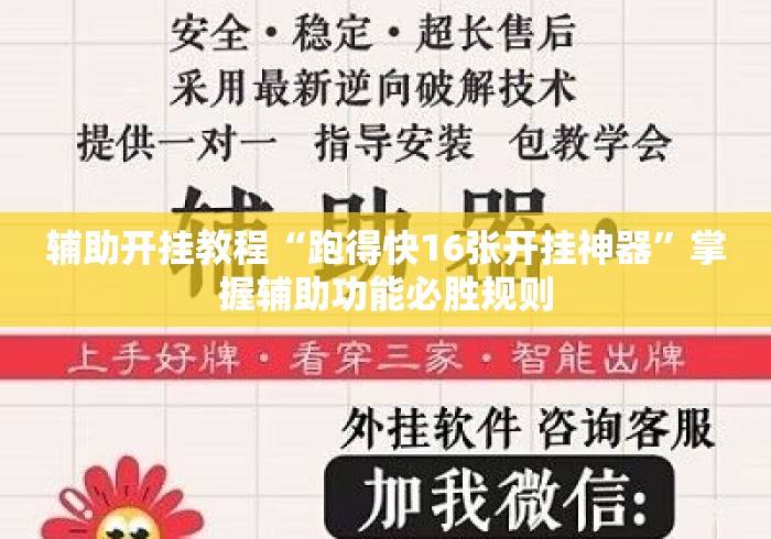 辅助开挂教程“跑得快16张开挂神器”掌握辅助功能必胜规则