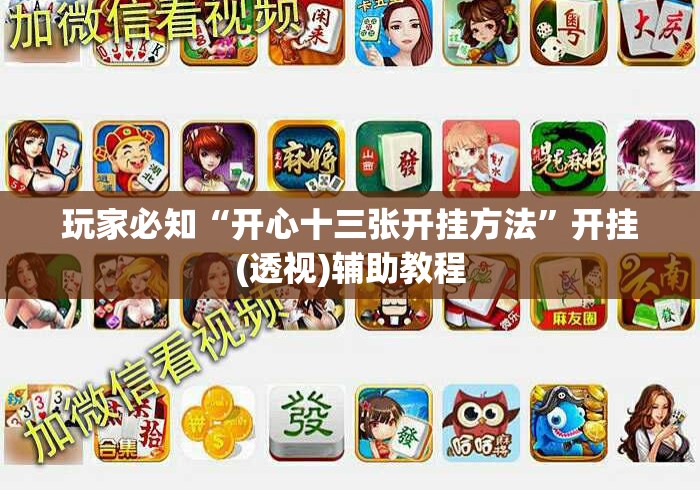 玩家必知“开心十三张开挂方法”开挂(透视)辅助教程