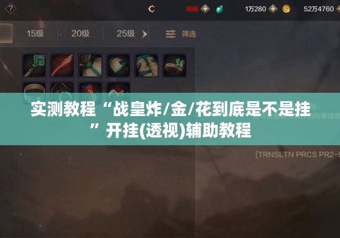 实测教程“战皇炸/金/花到底是不是挂	”开挂(透视)辅助教程