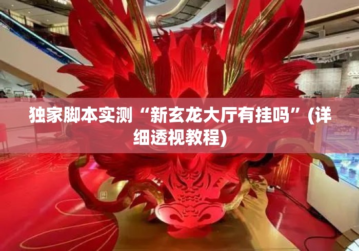 独家脚本实测“新玄龙大厅有挂吗”(详细透视教程)