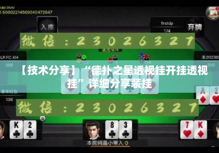 【技术分享】“德扑之星透视挂开挂透视挂”详细分享装挂