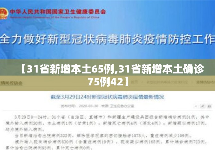 【31省新增本土65例,31省新增本土确诊75例42】 【31省新增本土65例,31省新增本土确诊75例42】