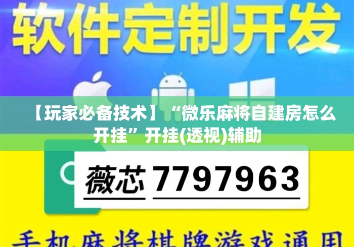 【玩家必备技术】“微乐麻将自建房怎么开挂”开挂(透视)辅助