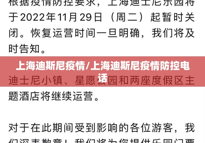 上海迪斯尼疫情/上海迪斯尼疫情防控电话
