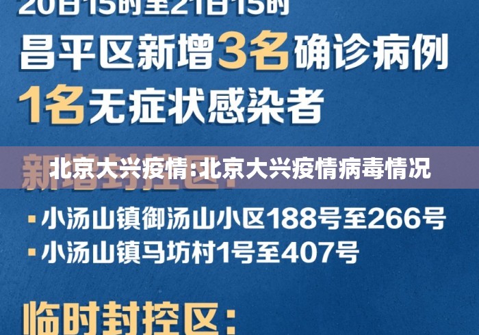 北京大兴疫情:北京大兴疫情病毒情况