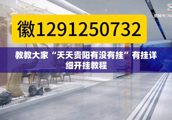 教教大家“天天贵阳有没有挂	”有挂详细开挂教程