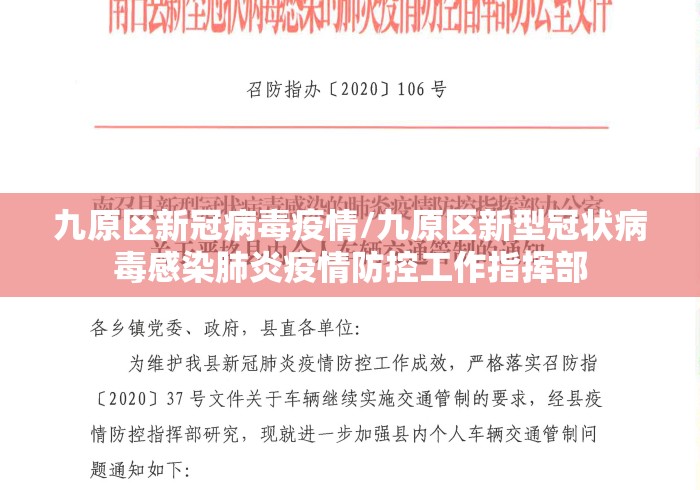 九原区新冠病毒疫情/九原区新型冠状病毒感染肺炎疫情防控工作指挥部 九原区新冠病毒疫情/九原区新型冠状病毒感染肺炎疫情防控工作指挥部
