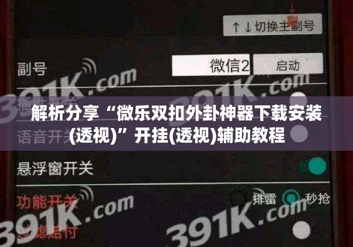 解析分享“微乐双扣外卦神器下载安装(透视)”开挂(透视)辅助教程