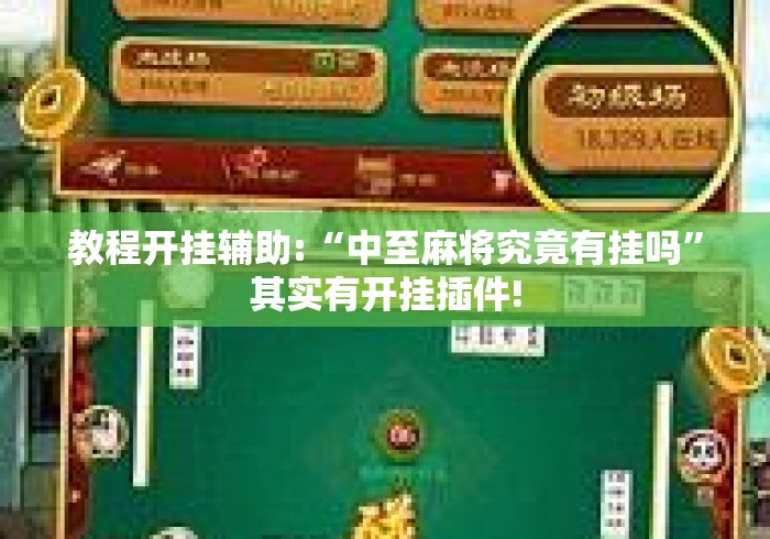 教程开挂辅助:“中至麻将究竟有挂吗	”其实有开挂插件!
