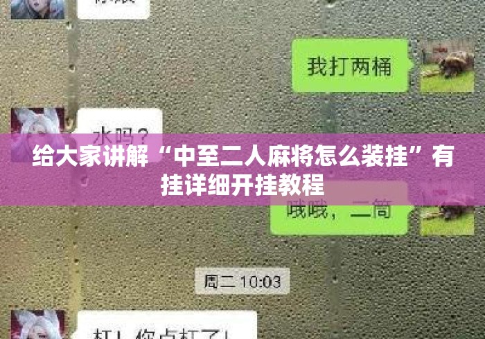 给大家讲解“中至二人麻将怎么装挂”有挂详细开挂教程