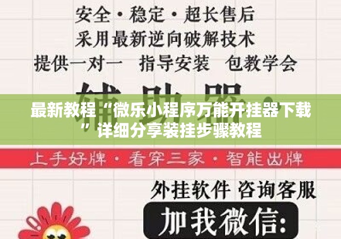 最新教程“微乐小程序万能开挂器下载	”详细分享装挂步骤教程