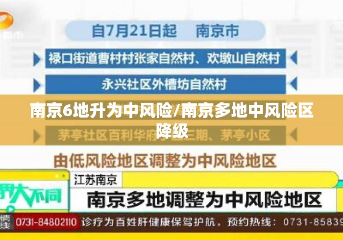 南京6地升为中风险/南京多地中风险区降级
