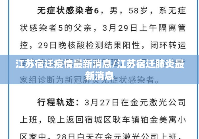江苏宿迁疫情最新消息/江苏宿迁肺炎最新消息
