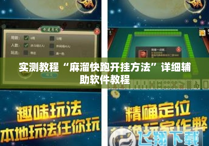 实测教程“麻溜快跑开挂方法	”详细辅助软件教程