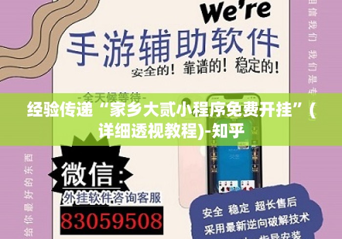 经验传递“家乡大贰小程序免费开挂”(详细透视教程)-知乎
