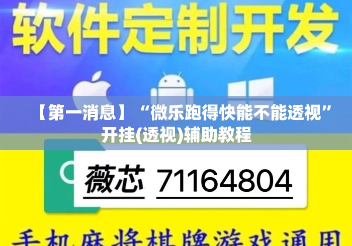【第一消息】“微乐跑得快能不能透视”开挂(透视)辅助教程