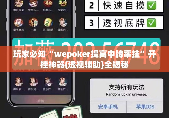 玩家必知“wepoker提高中牌率挂”开挂神器{透视辅助}全揭秘