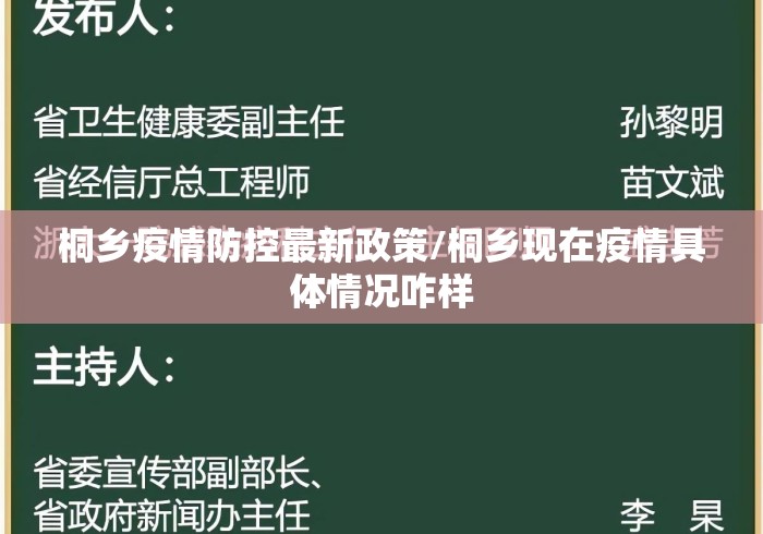 桐乡疫情防控最新政策/桐乡现在疫情具体情况咋样