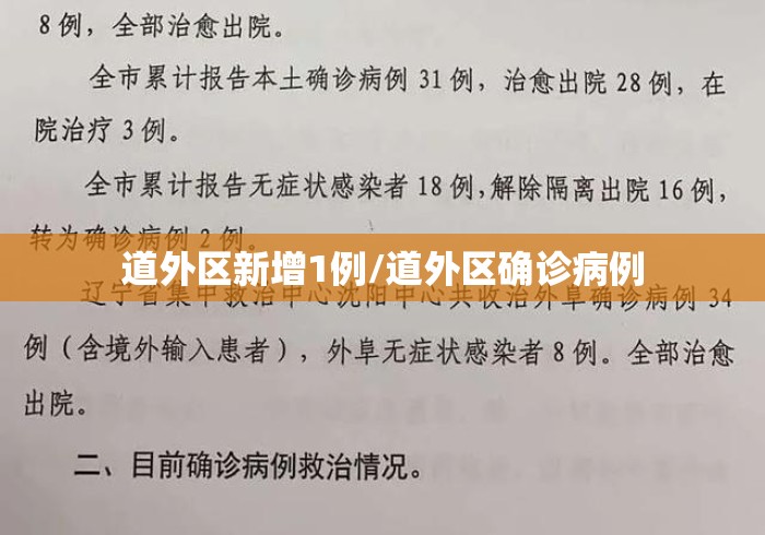 道外区新增1例/道外区确诊病例