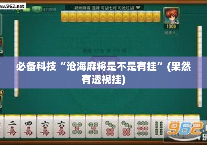 必备科技“沧海麻将是不是有挂”(果然有透视挂)