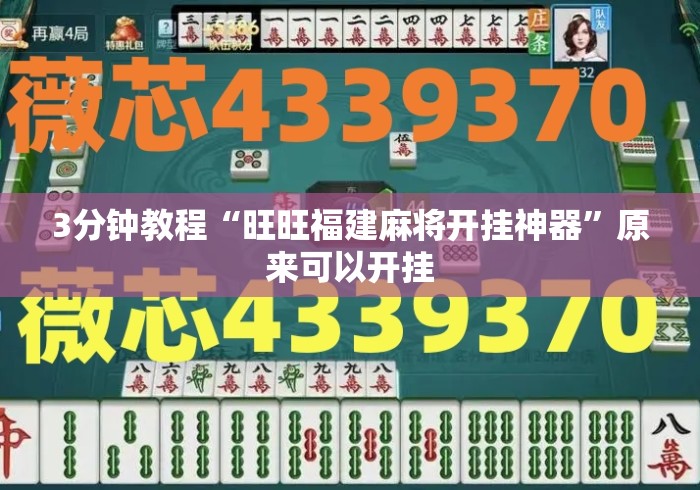 3分钟教程“旺旺福建麻将开挂神器”原来可以开挂